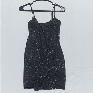 Shimmery Black Bodycon Dress